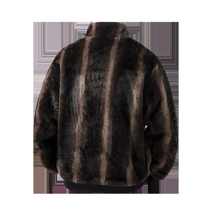 Herren Fleecejacke mit hohem Kragen und elastischem Bund Drune