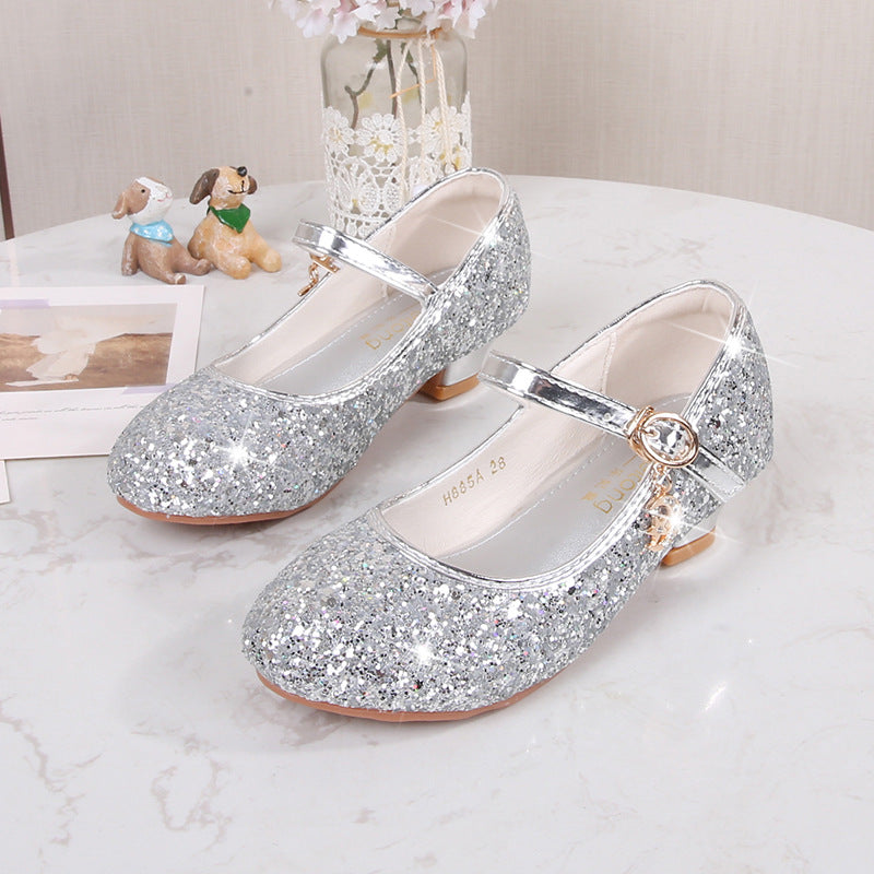 Mädchen Ballerina-Schuhe mit verstellbarem Riemen und Glitzer-Detail Drune