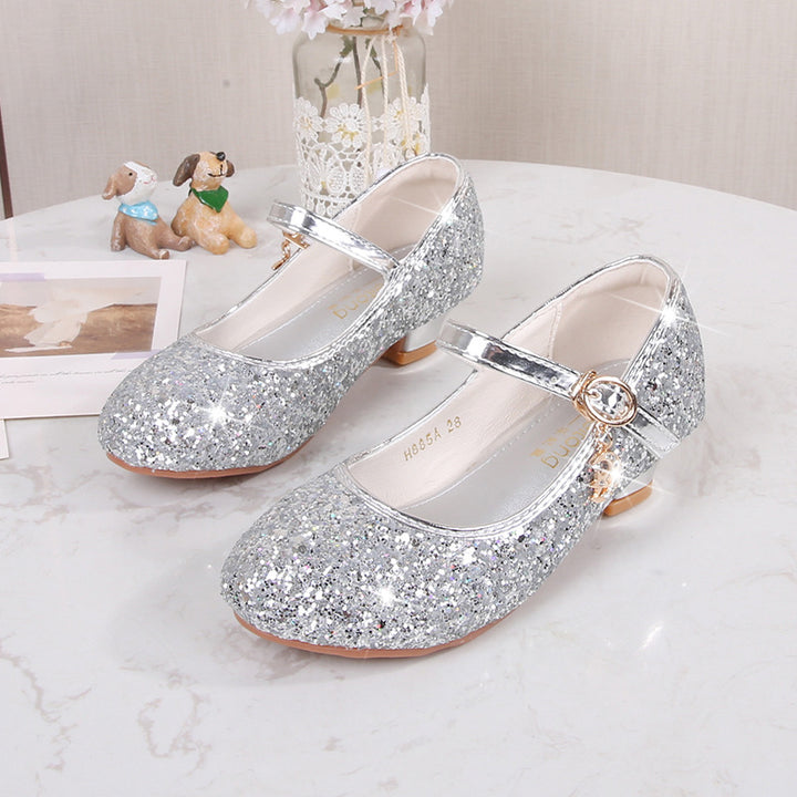 Mädchen Ballerina-Schuhe mit verstellbarem Riemen und Glitzer-Detail Drune