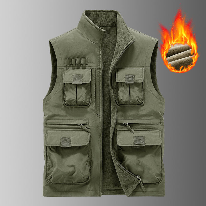 Herren Multifunktionale Utility‑Weste mit Fleecefutter & Mehrfach‑Taschen Drune