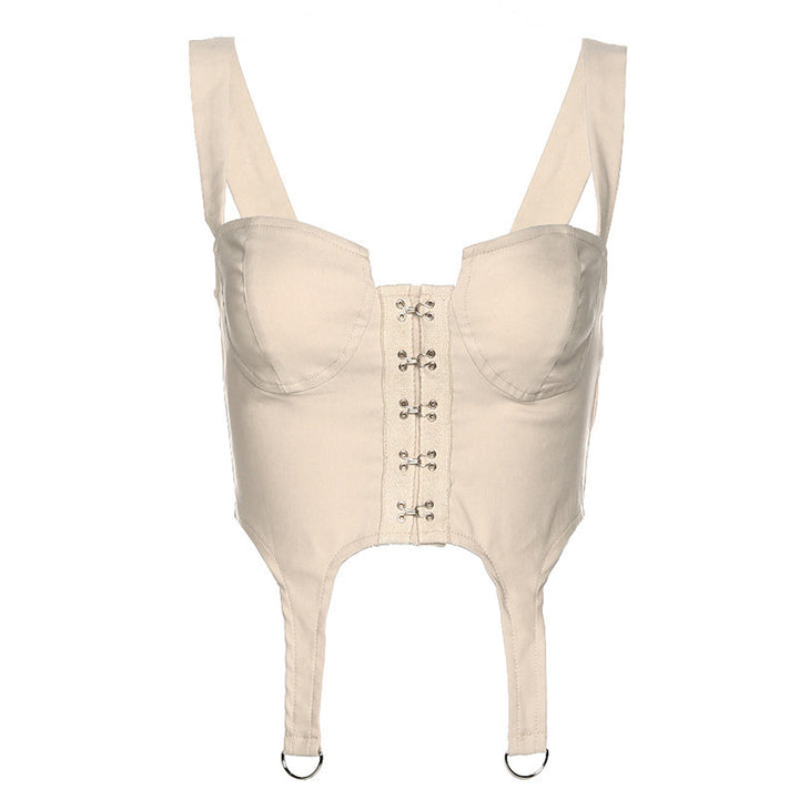 Damen Corsage mit geschnürtem Design Drune