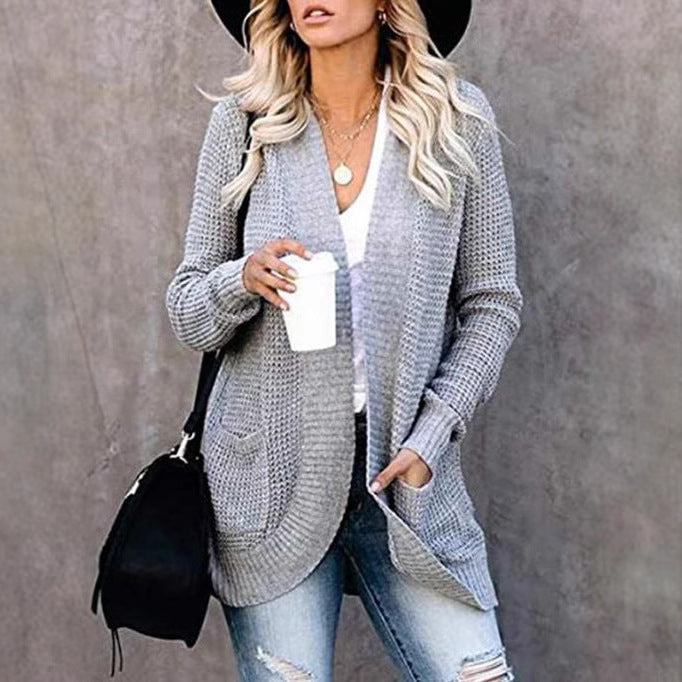 Damen Strickcardigan mit praktischen Taschen und luftiger Struktur Drune