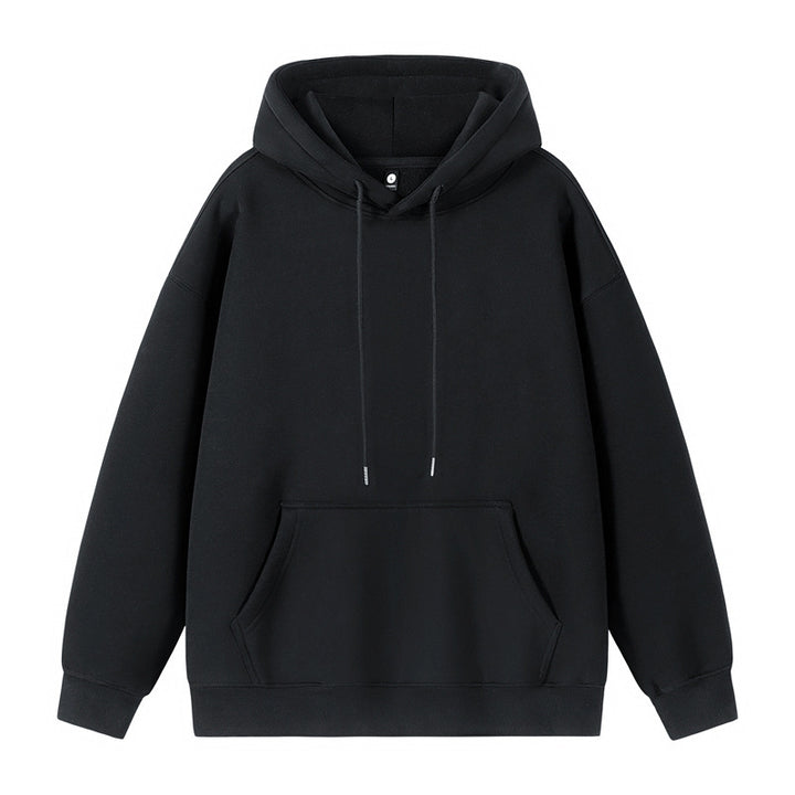 Unisex Oversize-Kapuzenpullover mit Kängurutasche und überschnittener Schulter Drune