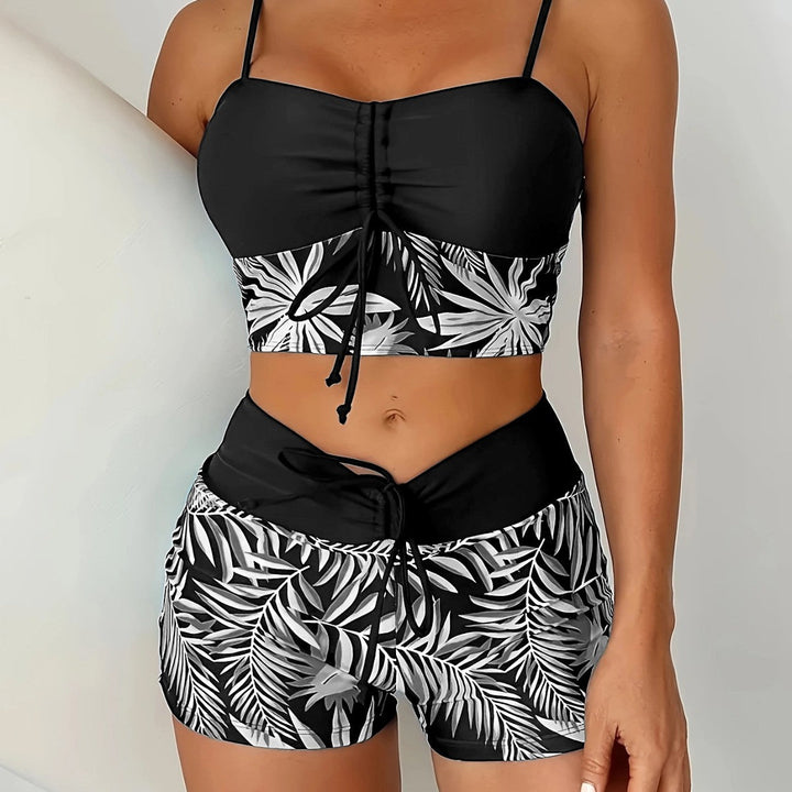Damen Sportliches Bikini-Top mit Shorts Drune
