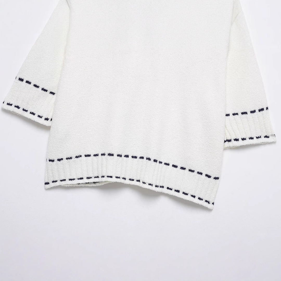 Damen Strukturierter Kurzarm Geschnittene Strickjacke Drune