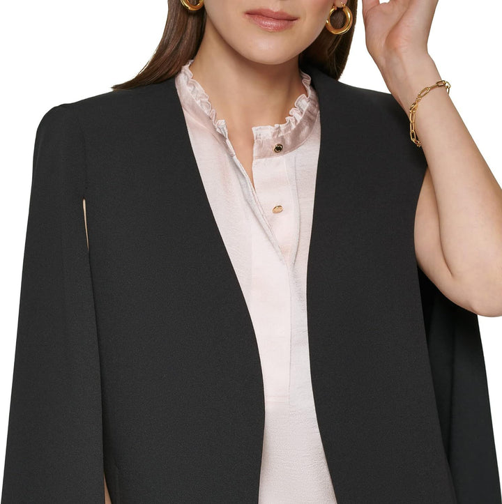 Damen Cape-Blazer-Set im Tailoring mit Cape-Ärmeln und schmaler Anzughose Drune