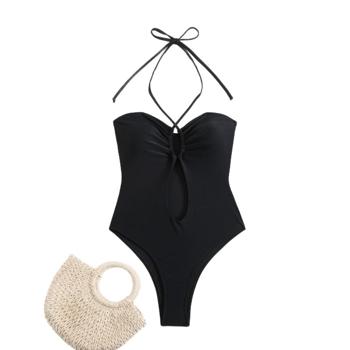 Damen Einteiler-Badeanzug mit raffiniertem Schlüssel-Loch-Design Drune