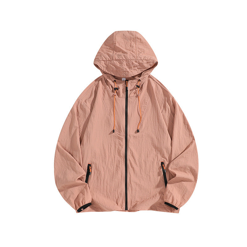 Herren Leichte Outdoorjacke mit Kapuze und praktischen Reißverschlusstaschen Drune