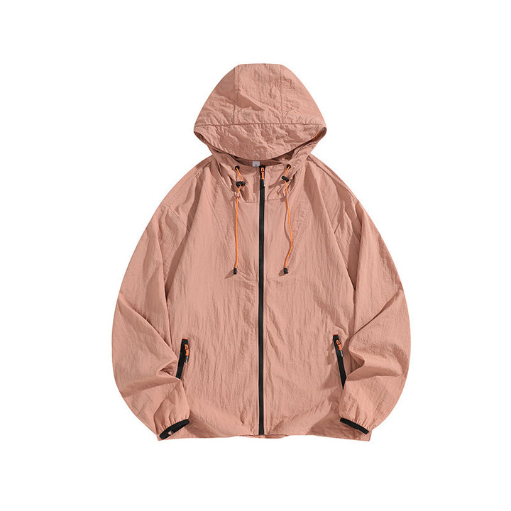 Herren Leichte Outdoorjacke mit Kapuze und praktischen Reißverschlusstaschen Drune
