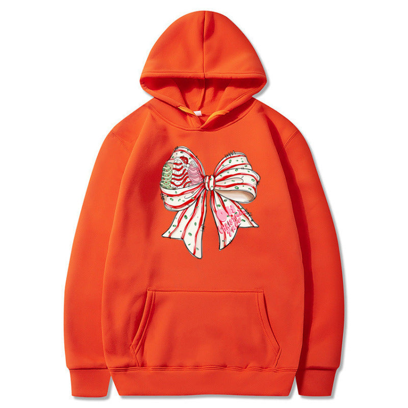 Damen Kapuzenpullover mit festlichem Schleifenmotiv Drune