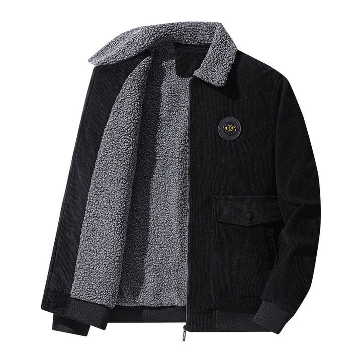 Herren Lässige Teddy-Fleece Jacke Drune