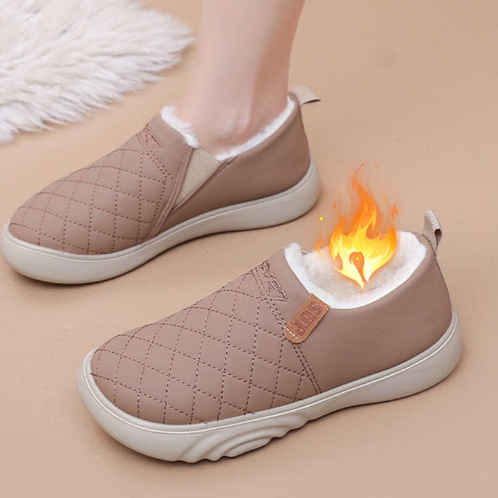 Damen Bequeme und warme Hausschuhe mit kuscheligem Innenfutter Drune
