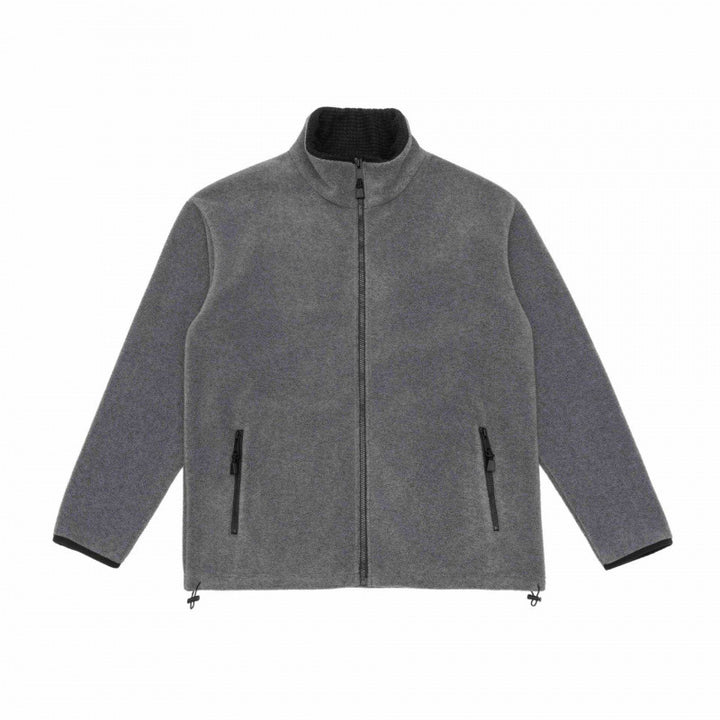 Herren Fleecejacke mit Stehkragen, windabweisendem Microfleece und Kordelzugsaum Drune