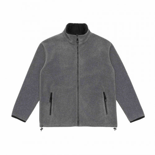 Herren Fleecejacke mit Stehkragen, windabweisendem Microfleece und Kordelzugsaum Drune