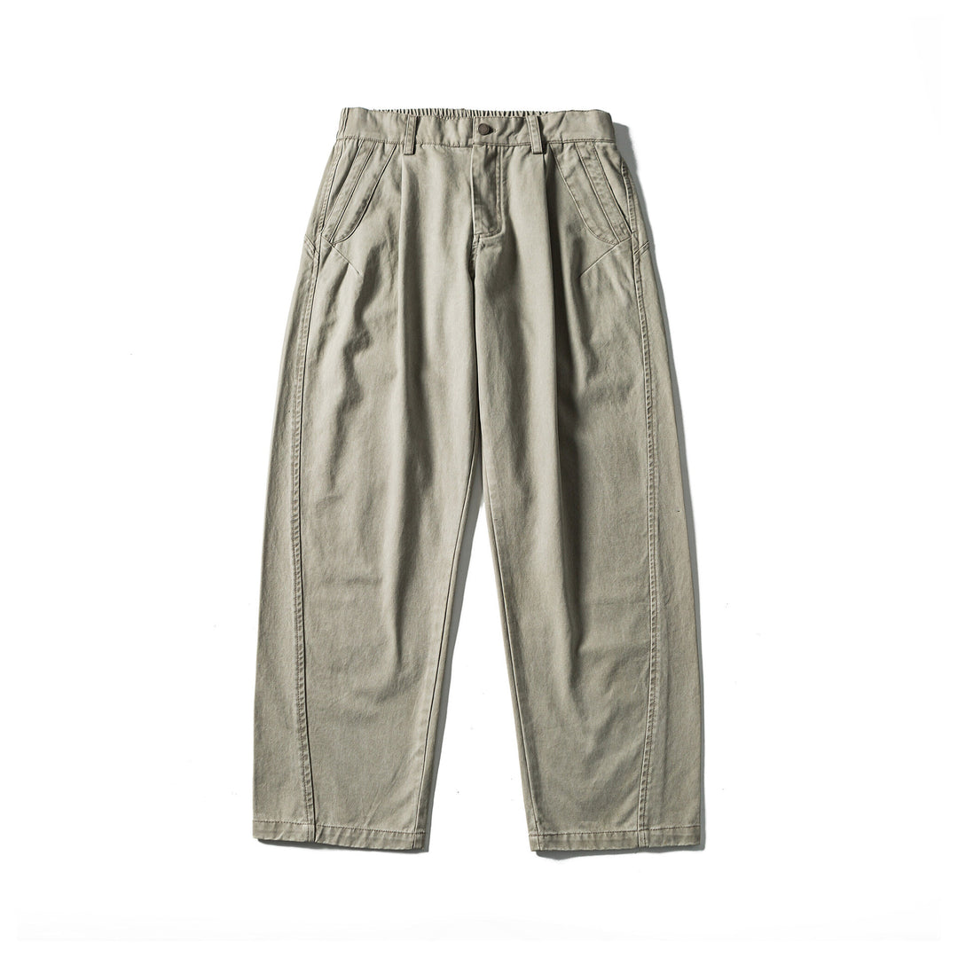 Damen High‑Waist Relaxed‑Fit Utility‑Hose mit Nahtpaneelen und elastischem Bund Drune