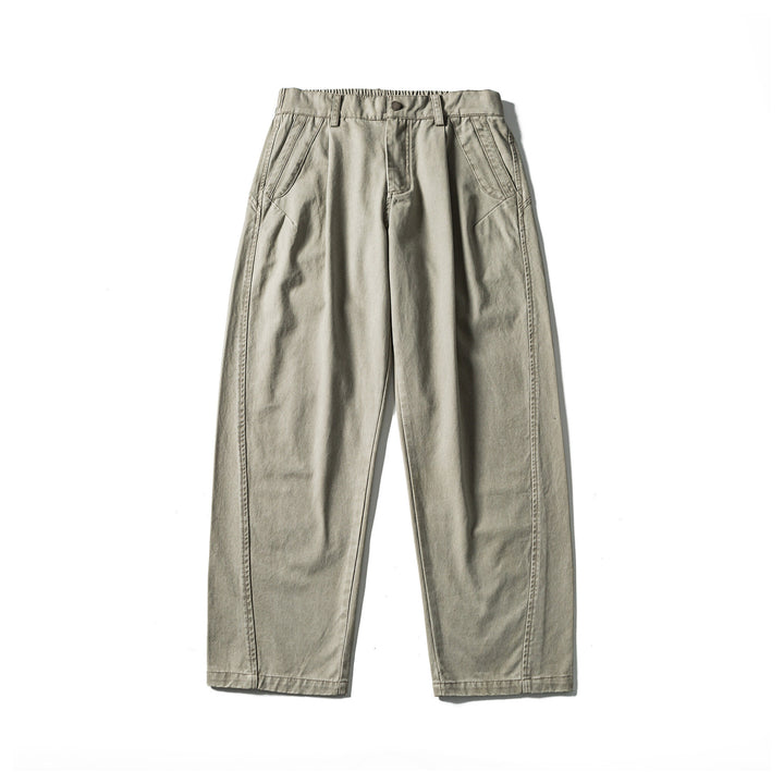 Damen High‑Waist Relaxed‑Fit Utility‑Hose mit Nahtpaneelen und elastischem Bund Drune