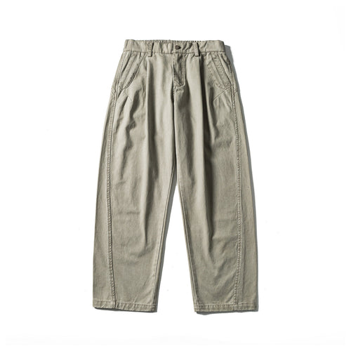 Damen High‑Waist Relaxed‑Fit Utility‑Hose mit Nahtpaneelen und elastischem Bund Drune