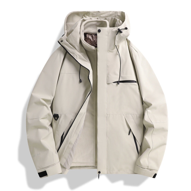 Herren Urban-Softshelljacke mit abgedichteten Nähten, verstellbarer Kapuze und minimalistischen Taschen Drune