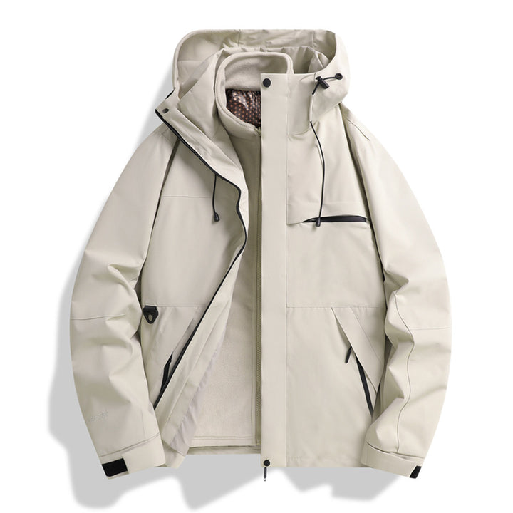 Herren Urban-Softshelljacke mit abgedichteten Nähten, verstellbarer Kapuze und minimalistischen Taschen Drune