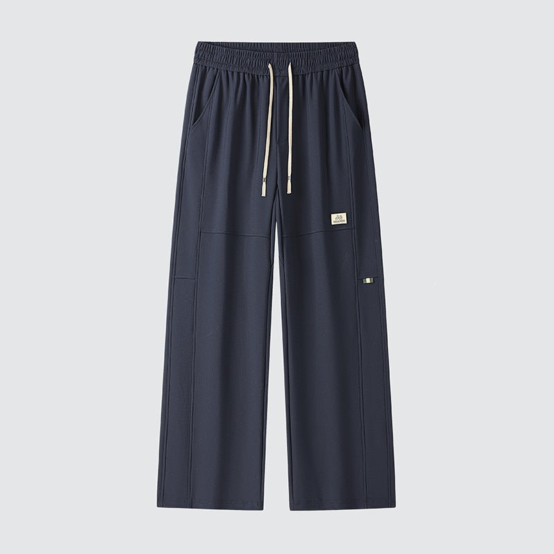 Herren Weite Relaxed-Freizeithose mit Tunnelzug & markanten Teilungsnähten Drune