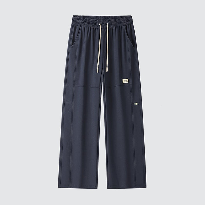 Herren Weite Relaxed-Freizeithose mit Tunnelzug & markanten Teilungsnähten Drune