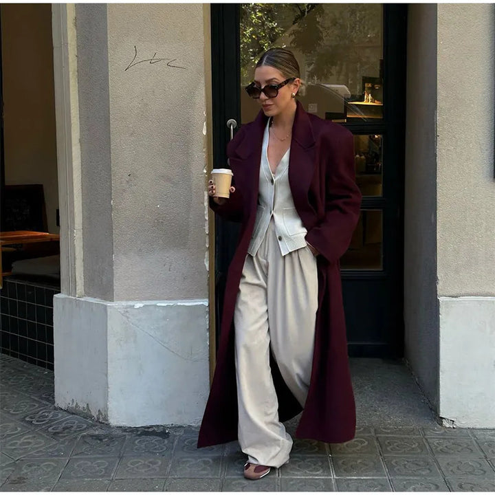 Damen Oversized Mantel Drune