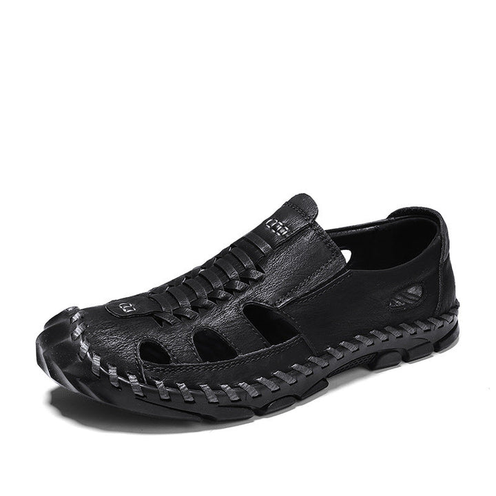 Herren Leder-Sandalen mit offenem Design Drune