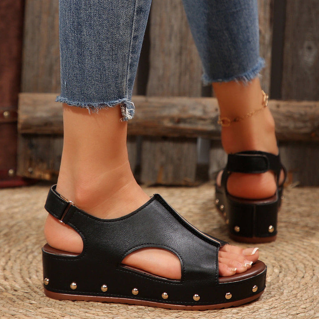Damen modische Plateausandalen Drune