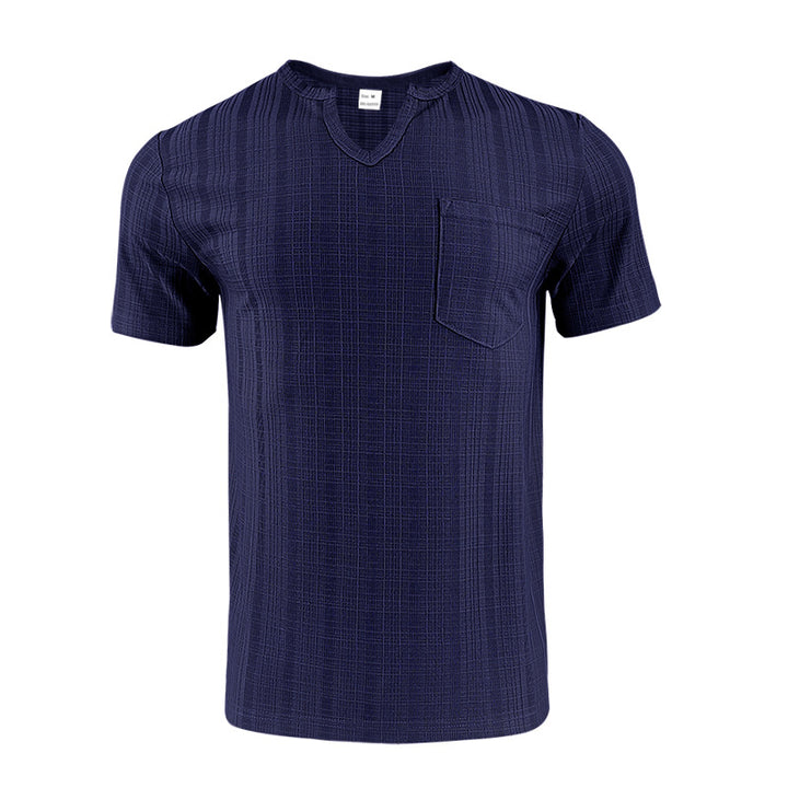 Herren Kurzarmshirt mit Struktur und Brusttasche Drune