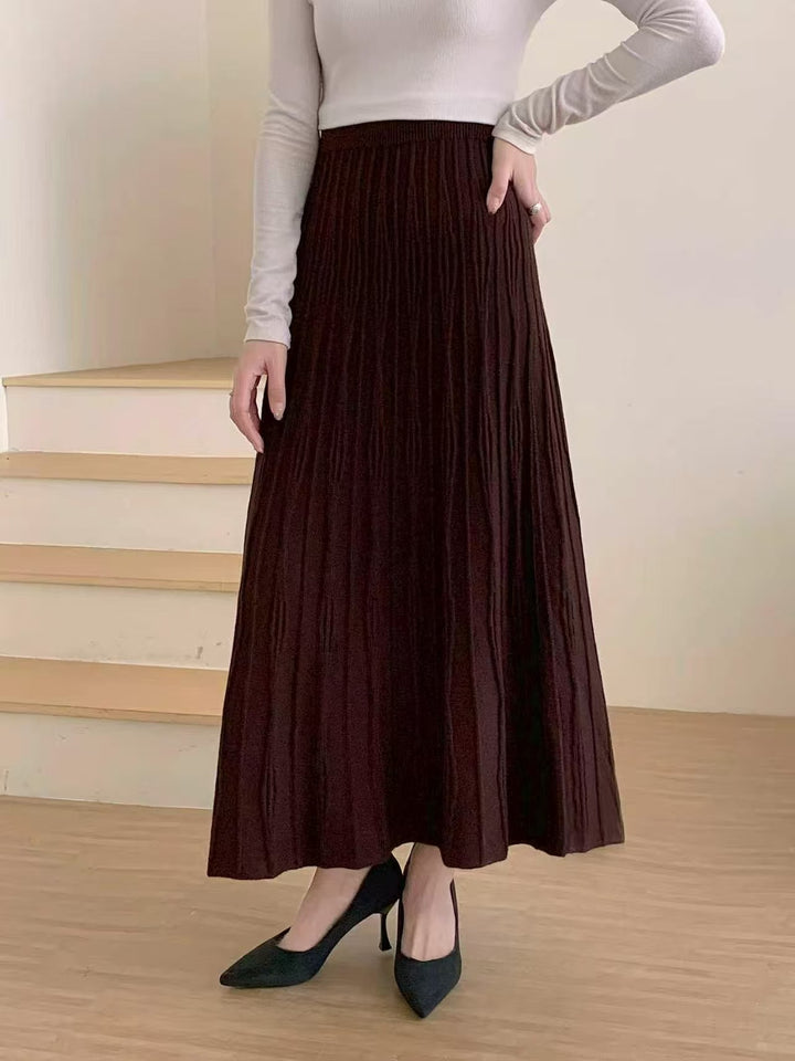 Damen Maxirock mit Plissee Drune
