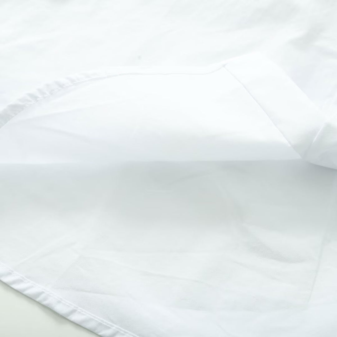 Damen Bluse mit übergroßem besticktem Spitzenkragen und Bindeband Drune