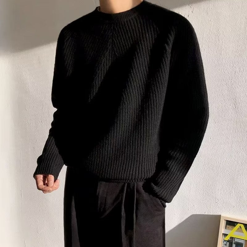 Herren Grobstrickpullover mit Rippstruktur Drune