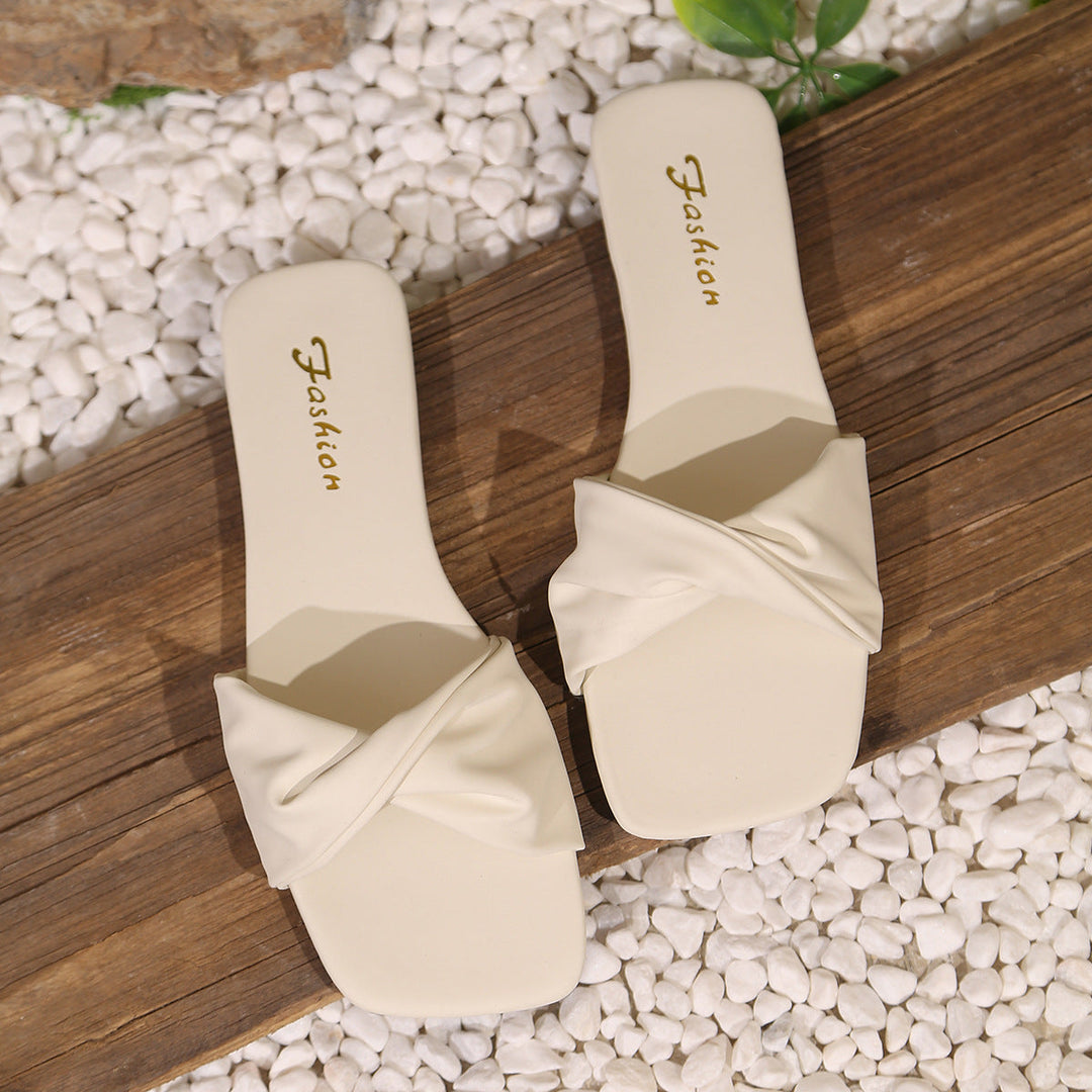Damen Riemensandalen mit elegantem Knotendesign und rutschfester Sohle Drune