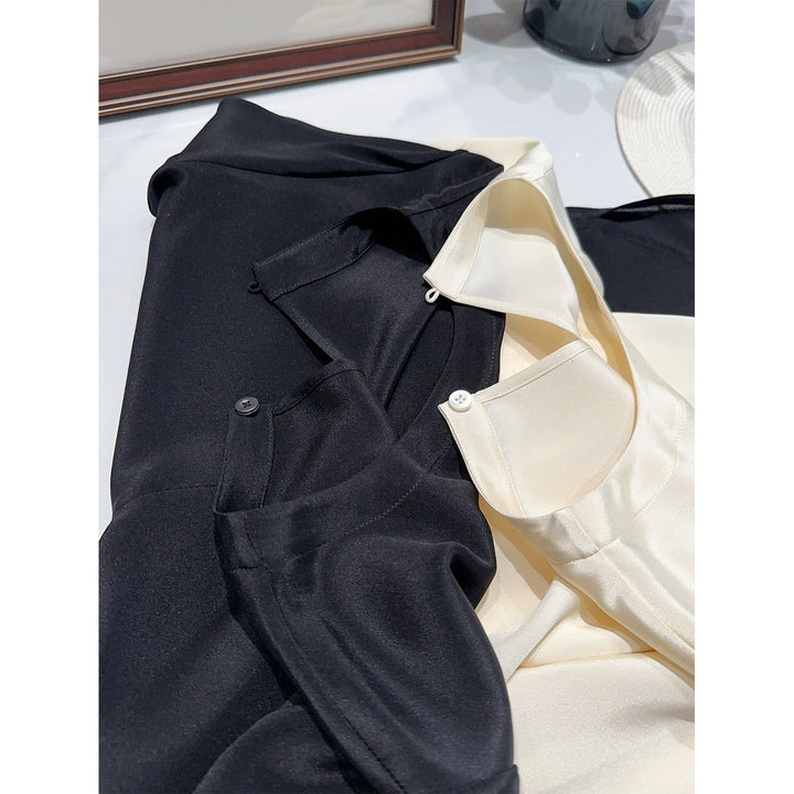 Damen Elegante und luftige Bluse mit drei Viertel-Ärmeln Drune