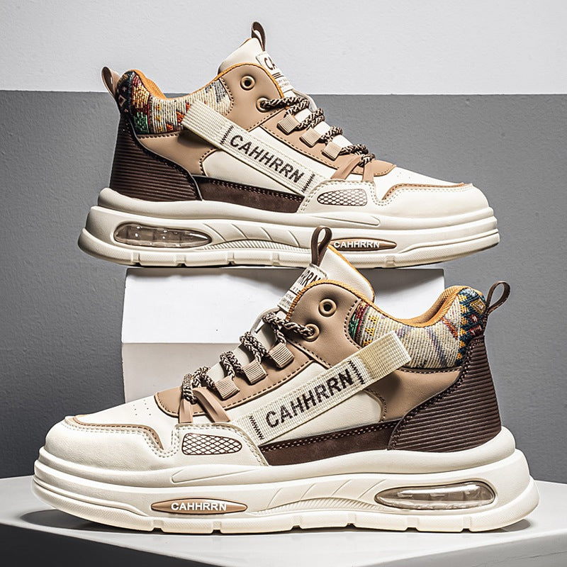 Herren hochgeschnittene Streetstyle-Sneaker mit Luftkapsel-Zwischensohle und tribal-gepolsterter Knöchelmanschette Drune
