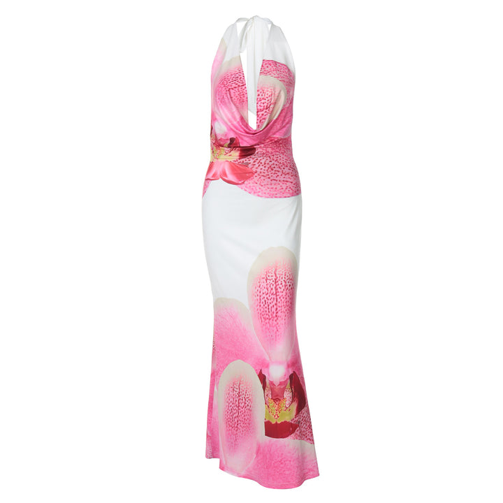 Damen Elegantes Maxikleid mit floralem Design Drune