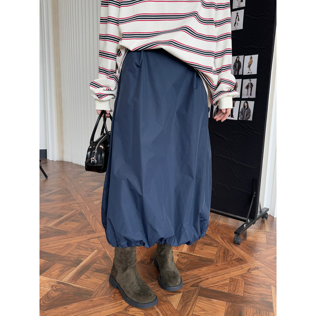 Damen Langgeschnittene Oversize-Hemdbluse aus leichter Baumwoll-Popeline mit Brusttasche und abgerundetem Saum Drune