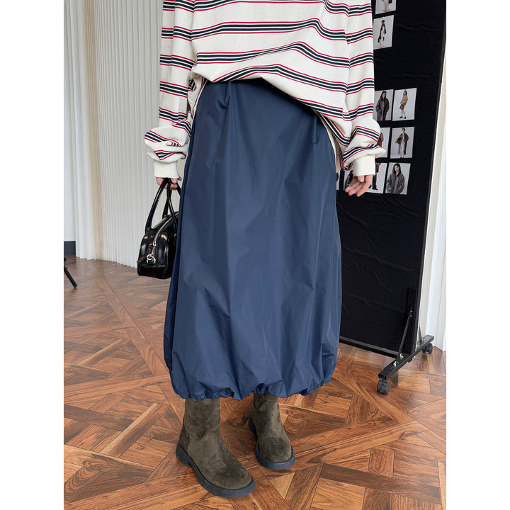 Damen Langgeschnittene Oversize-Hemdbluse aus leichter Baumwoll-Popeline mit Brusttasche und abgerundetem Saum Drune