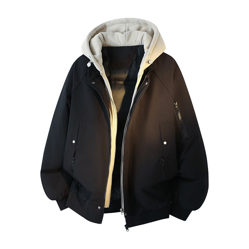 Herren Wasserabweisende Layering-Bomberjacke mit herausnehmbarer Kapuzen-Innenjacke Drune