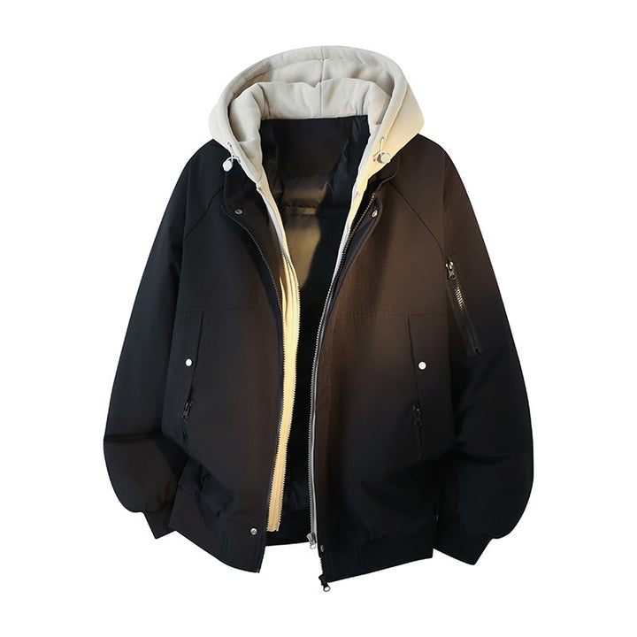 Herren Wasserabweisende Layering-Bomberjacke mit herausnehmbarer Kapuzen-Innenjacke Drune