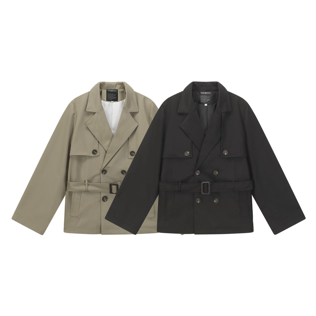 Damen Doppelreihiger Trenchcoat Drune