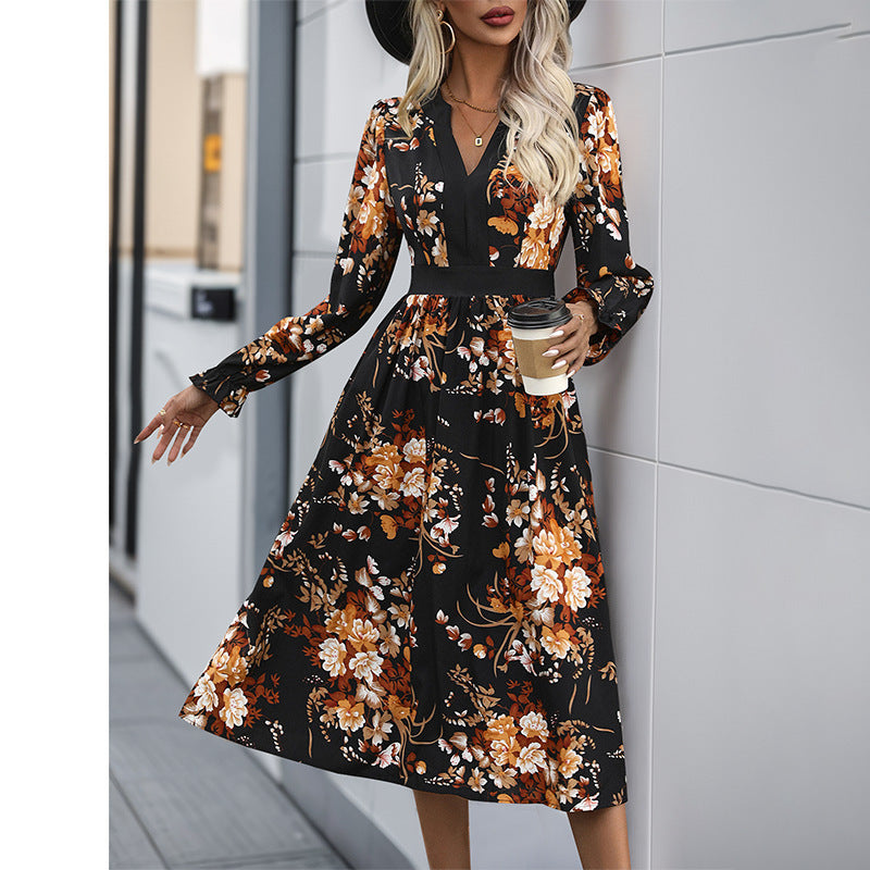 Damen Midi-Kleid im floralen Design Drune