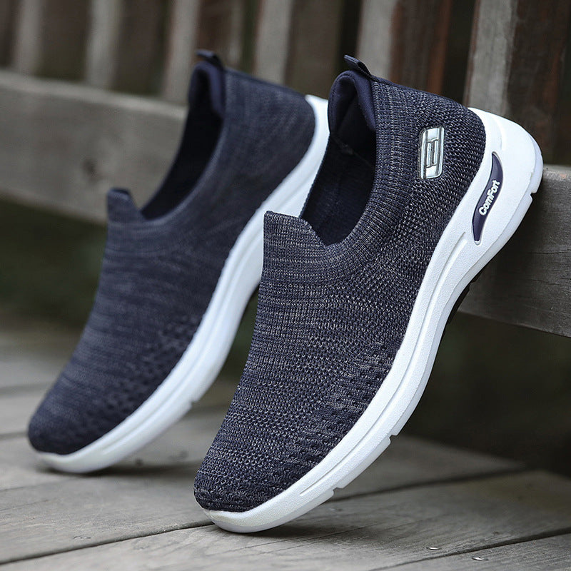 Herren nan gestrickter Slip-On-Laufschuh mit Memory-Foam-Komfortsohle Drune