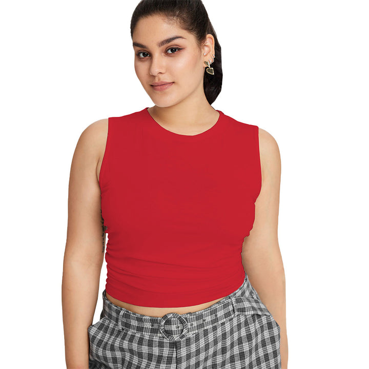 Damen weit geschnittene Karottenhose mit dekorativer Gürtel-Detail Drune