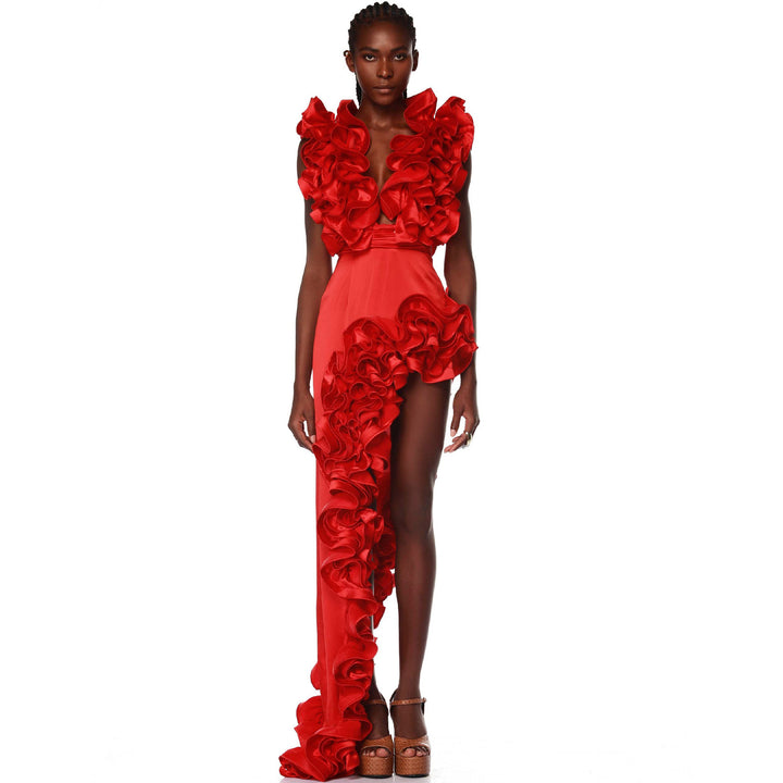 Damen auffälliges Badeanzug und Palazzo-Hose Set Drune