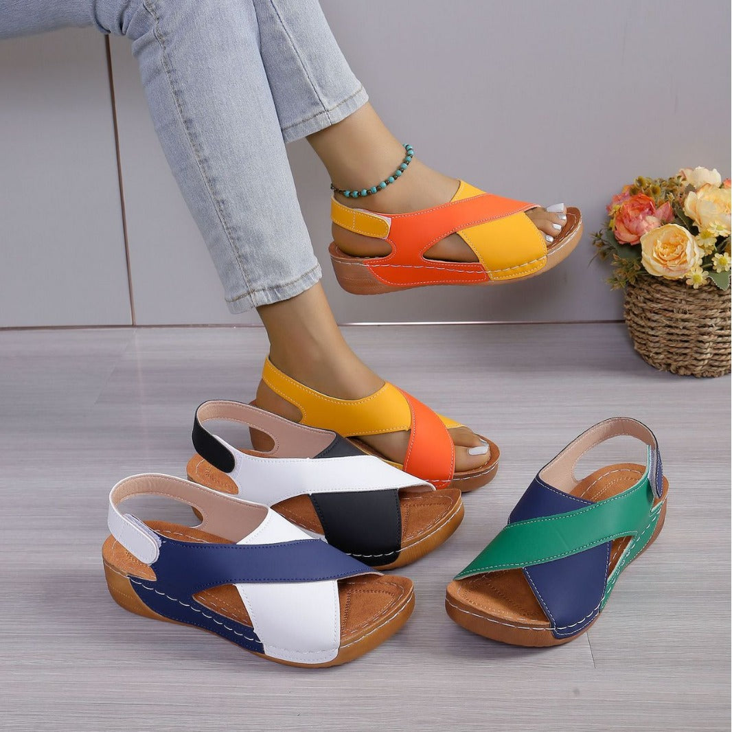 Damen modische Sandalen mit verstellbarem Riemen und anatomischem Fußbett Drune