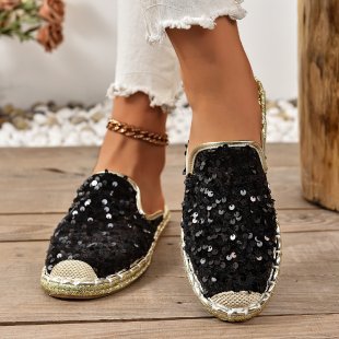 Damen Glitzernde Espadrilles mit bequemer Einlegesohle Drune