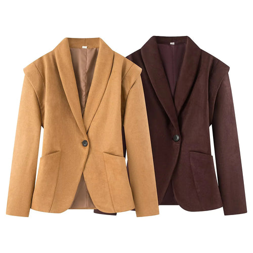 Damen nan taillierter Kurzblouson mit elastischer Taillierung und breitem Schalkragen Drune