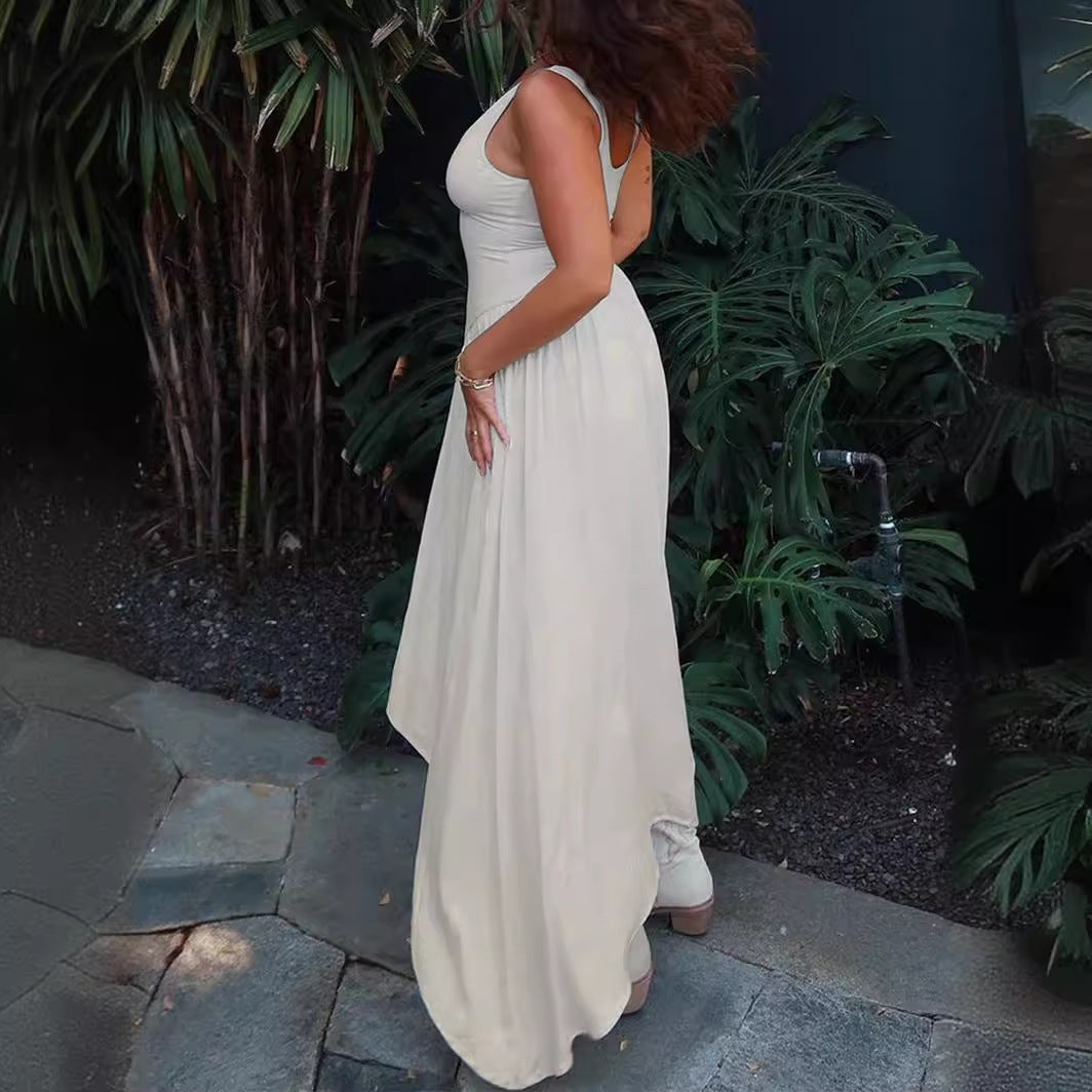 Damen Maxikleid mit schmalem Schnitt und elegantem quadratischen Ausschnitt Drune