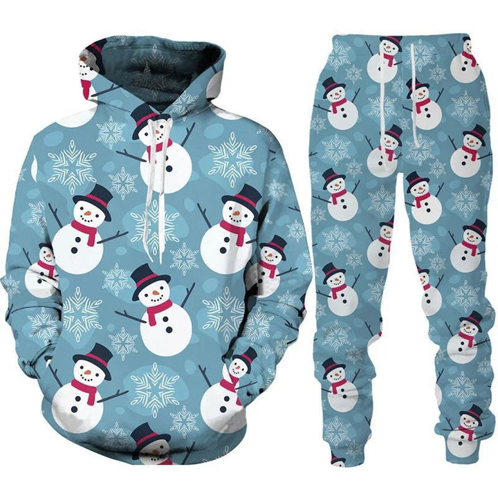 Damen Festlicher Kapuzenpullover mit lustigem Weihnachtsmotiv Drune